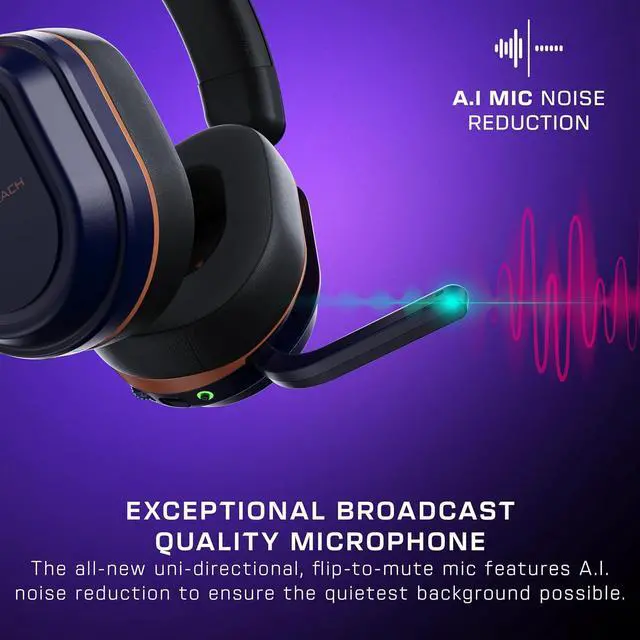 Alt view image 5 of 7 - Turtle Beach Stealth 700 Gen 3 Wireless Multiplatform Amplified Gaming Headset for Xbox Series X|S, Xbox One, PC, PS5, Mobile  60mm Drivers, AI Noise-Cancelling Mic, Bluetooth, 80-Hr Battery  Cobalt