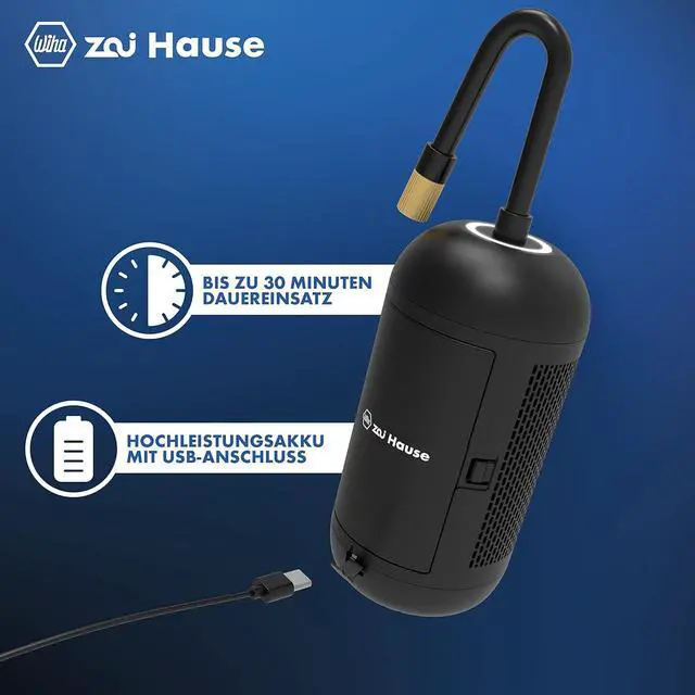 Alt view image 5 of 7 - Wiha zai Hause Akku-Luftpumpe 6tlg | 45255