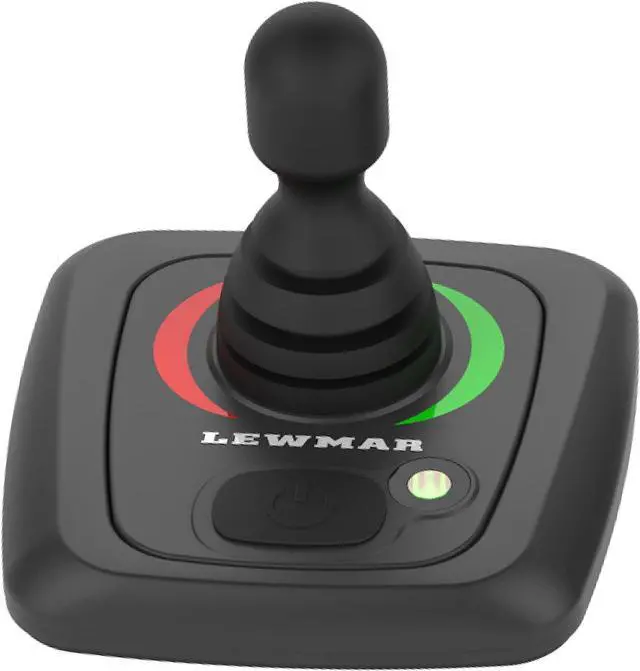 Main image of Lewmar Single Boat Joystick Thruster Control with Ergonomic, Tactile Pad, Sealed Membrane Switch Panel, Multi-Function LED Display, 12-24 Dual Voltage Supply