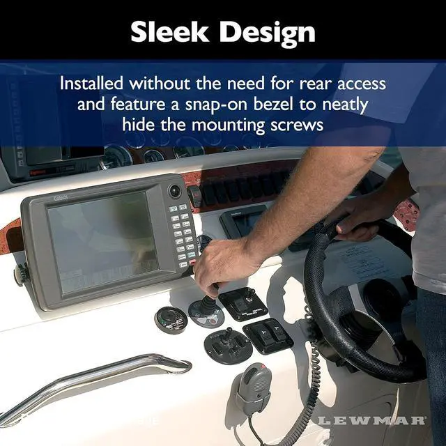 Alt view image 4 of 6 - Lewmar Single Boat Joystick Thruster Control with Ergonomic, Tactile Pad, Sealed Membrane Switch Panel, Multi-Function LED Display, 12-24 Dual Voltage Supply