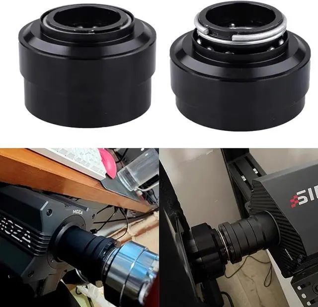 Alt view image 3 of 7 - Obokidlyamor Replace Quick Release Adapter Steering Wheel Replace Panel For MOZA R21/R16/R9 V2/R5/R3 Bundle Gaming Racing Wheel;70mm 6-hole steering wheel kit (Quick Release)