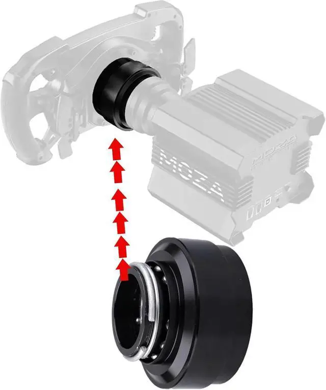 Alt view image 5 of 7 - Obokidlyamor Replace Quick Release Adapter Steering Wheel Replace Panel For MOZA R21/R16/R9 V2/R5/R3 Bundle Gaming Racing Wheel;70mm 6-hole steering wheel kit (Quick Release)