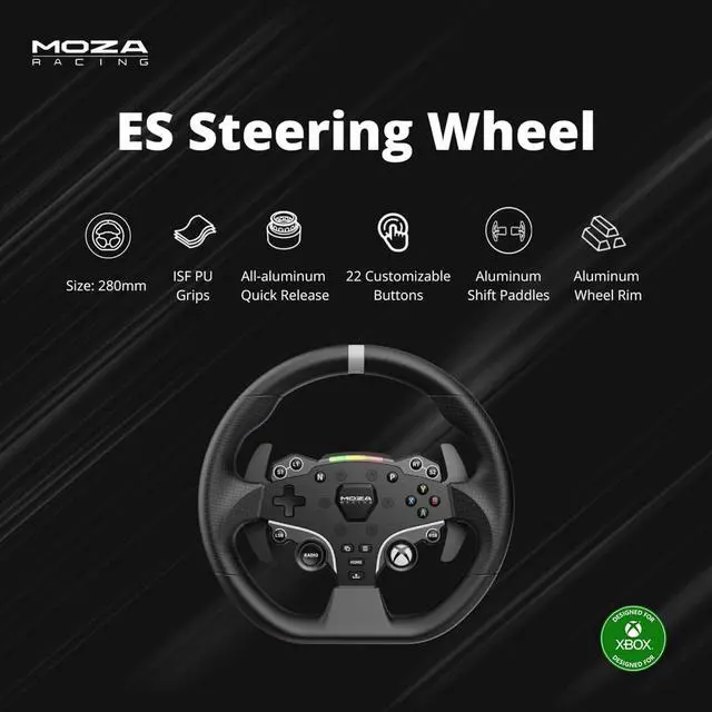 Alt view image 4 of 7 - MOZA R3 Racing Wheel and Pedals Bundle for Xbox & PC,Powerful 3.9Nm DD Servo Motor with Aviation-Grade Aluminum Construction,Durable ISF PU Grips 11-inch Racing Wheel