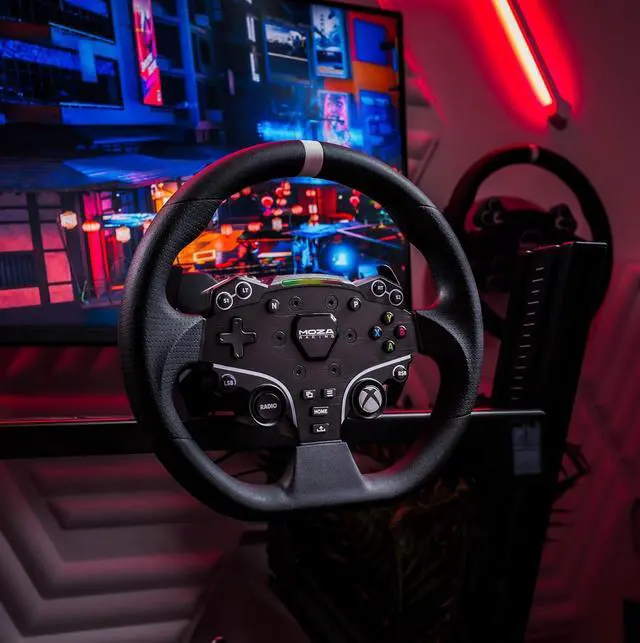 Alt view image 7 of 7 - MOZA R3 Racing Wheel and Pedals Bundle for Xbox & PC,Powerful 3.9Nm DD Servo Motor with Aviation-Grade Aluminum Construction,Durable ISF PU Grips 11-inch Racing Wheel