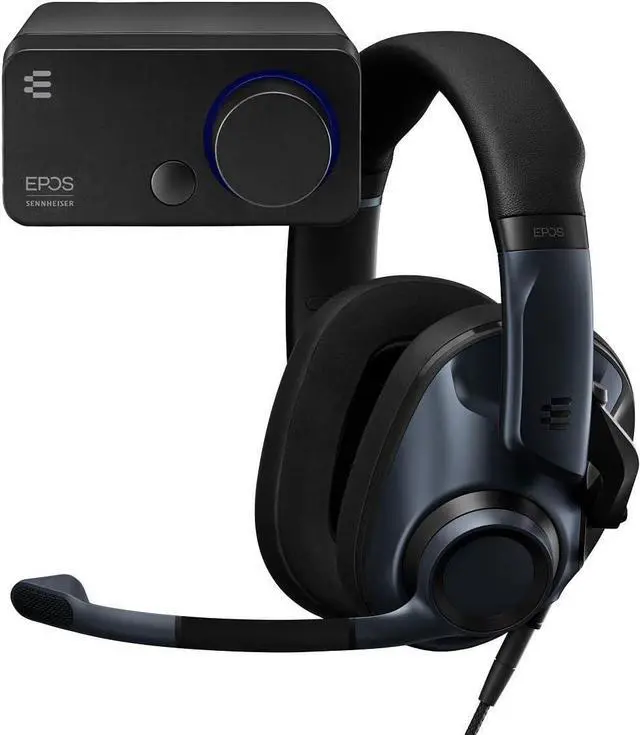 Main image of EPOS Audio PC Gaming Bundle with H6PRO Closed Acoustic Gaming Headset (Sebring Black) and GSX 300 External Audio Card (Black) (1001165)
