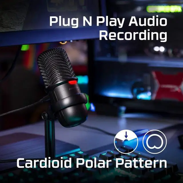 Alt view image 6 of 7 - HyperX Cloud Alpha - Gaming Headset, Dual Chamber Drivers, Legendary Comfort, Aluminum Frame, Detachable Microphone & SoloCast  USB Condenser Gaming Microphone