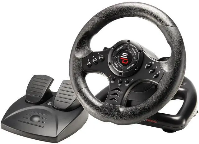 Main image of SUBSONIC - Superdrive SV450 Racing Steering Wheel with Pedals and Shifters. For Xbox Series X/S, Switch 2 / Switch, PS4, Xbox One and PC - Black