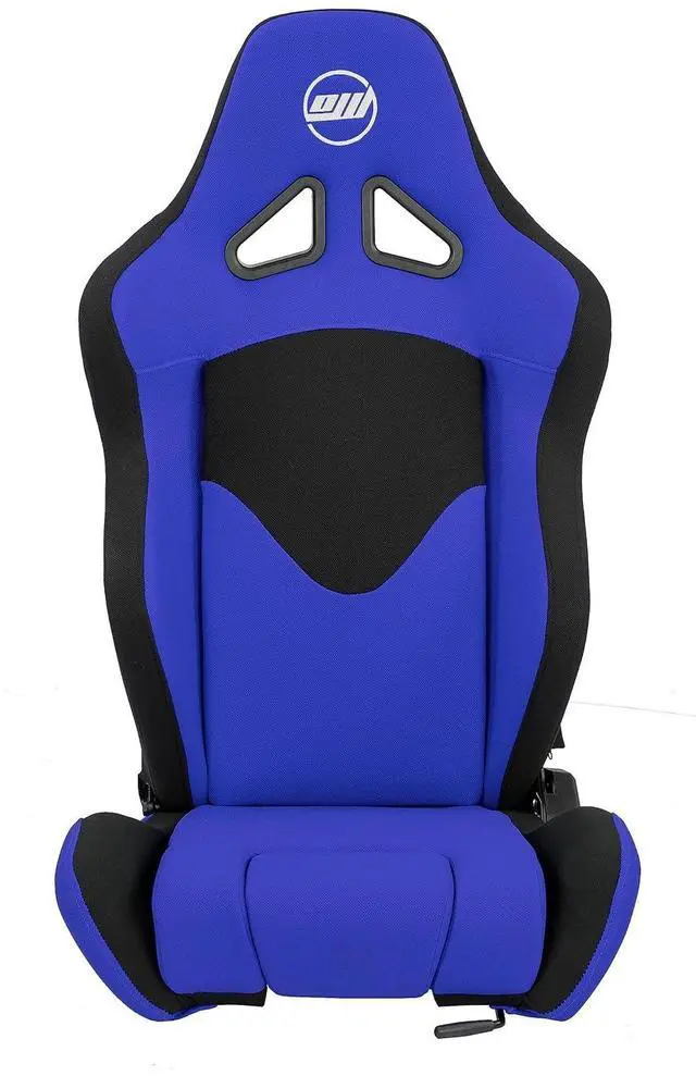 Alt view image 2 of 7 - OpenWheeler SimFab Flight Simulator Seat With Seat Base Cut Out For Fighter Stick Or Helicopter Collective, blue