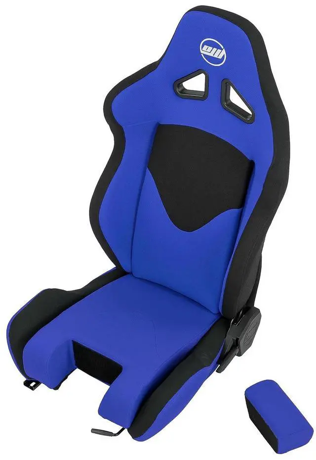 Main image of OpenWheeler SimFab Flight Simulator Seat With Seat Base Cut Out For Fighter Stick Or Helicopter Collective, blue
