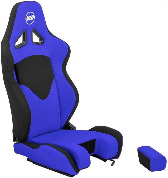 Alt view image 4 of 7 - OpenWheeler SimFab Flight Simulator Seat With Seat Base Cut Out For Fighter Stick Or Helicopter Collective, blue