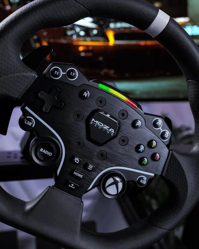 Alt view image 6 of 7 - MOZA ESX Steering Wheel for PC & Xbox Universal 11 Inches Alloy Material Racing Game Controller,officially Licensed by Microsoft