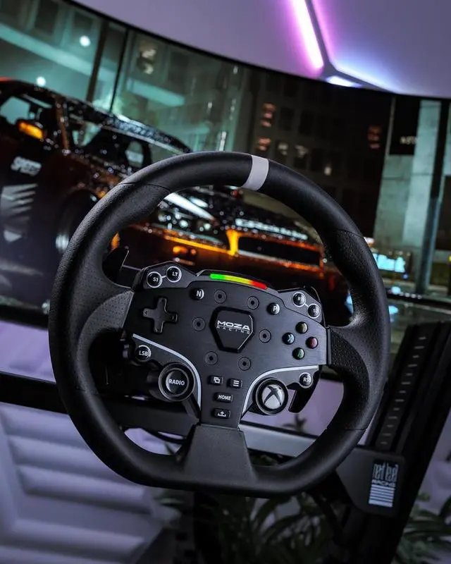 Alt view image 5 of 7 - MOZA ESX Steering Wheel for PC & Xbox Universal 11 Inches Alloy Material Racing Game Controller,officially Licensed by Microsoft