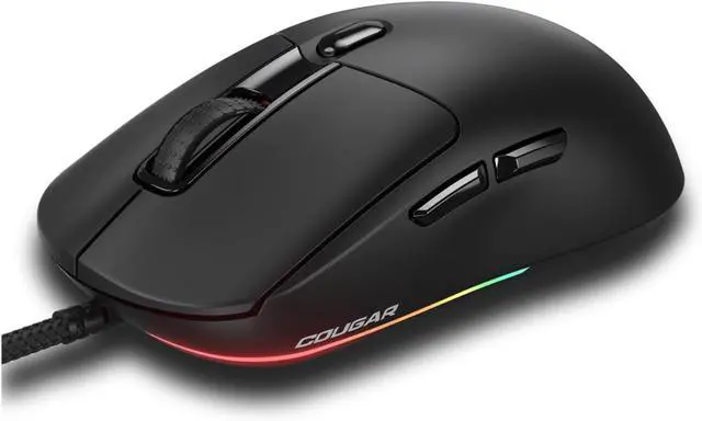 Alt view image 2 of 6 - Cougar Minos Neo RGB Wired Gaming Mouse - 63g Ultra-Light, Symmetrical Design, PAW 3327 6200 DPI Optical Sensor, 1000Hz Polling Rate, Windows-Compatible, Black