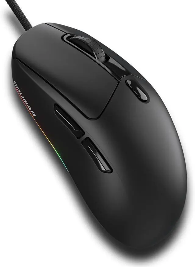 Alt view image 3 of 6 - Cougar Minos Neo RGB Wired Gaming Mouse - 63g Ultra-Light, Symmetrical Design, PAW 3327 6200 DPI Optical Sensor, 1000Hz Polling Rate, Windows-Compatible, Black