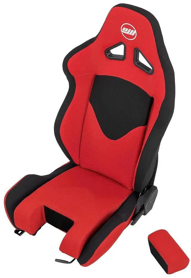 Main image of SimFab Flight Simulator Seat With Seat Base Cut Out For Fighter Stick Or Helicopter Collective, red