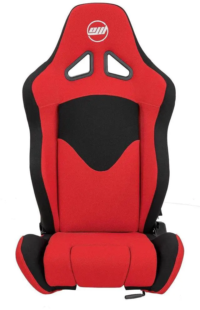 Alt view image 2 of 7 - SimFab Flight Simulator Seat With Seat Base Cut Out For Fighter Stick Or Helicopter Collective, red