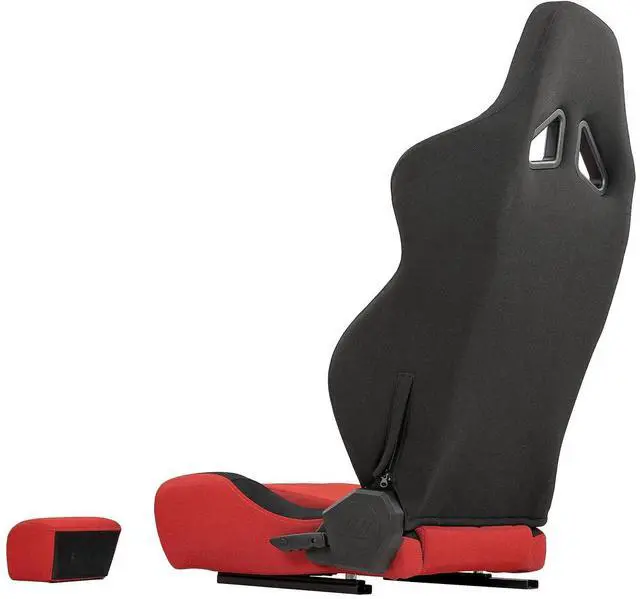 Alt view image 6 of 7 - SimFab Flight Simulator Seat With Seat Base Cut Out For Fighter Stick Or Helicopter Collective, red
