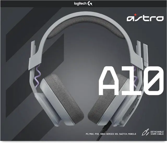 Main image of Astro A10 Gaming Headset Gen 2 Wired Headset - Over-Ear Gaming Headphones with flip-to-Mute Microphone, 32 mm Drivers, Compatible with PC - Grey