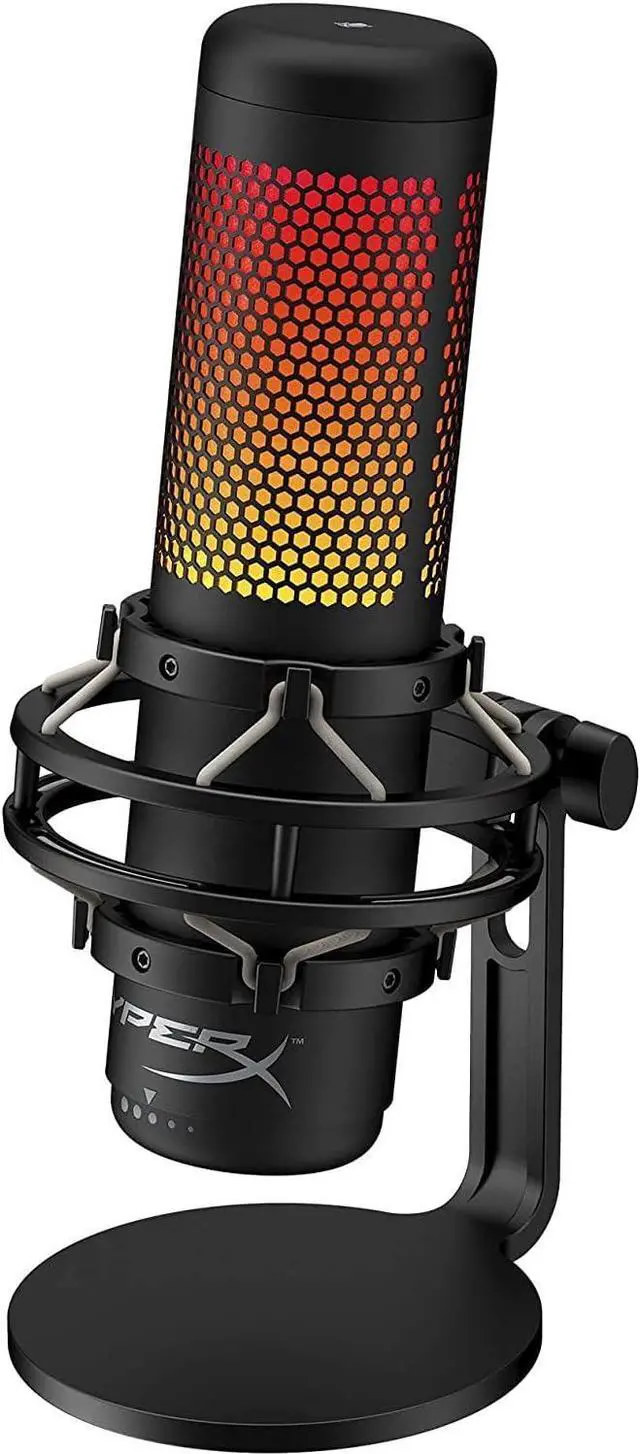 Alt view image 4 of 7 - HyperX QuadCast S  RGB USB Condenser Microphone for PC, PS4, PS5 and Mac, Anti-Vibration Shock Mount, 4 Polar Patterns, Pop Filter, Gain Control, Gaming, Streaming, Podcasts, Kwalicable Micro SD Card