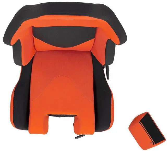 Alt view image 7 of 7 - SimFab Flight Simulator Seat With Seat Base Cut Out For Fighter Stick Or Helicopter Collective, orange