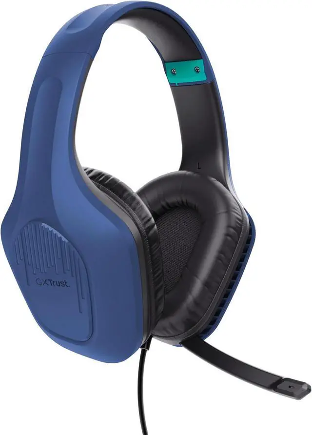 Alt view image 5 of 5 - Trust Gaming GXT 415B Zirox Lightweight Gaming Headset with 50mm Driver for PC, Xbox, PS4, PS5, Switch, Mobile, 2m Cable, 3.5mm Audio Port, Over-Ear Headphones with Cable - Blue