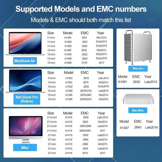 Alt view image 3 of 7 - MAC SSD 512GB Compatible with Apple MacBook Air A1465 A1466(Mid 2013-2017), MacBook Pro Retina A1398 A1502 (2013-2015), M.2 NVMe Solid State Drive