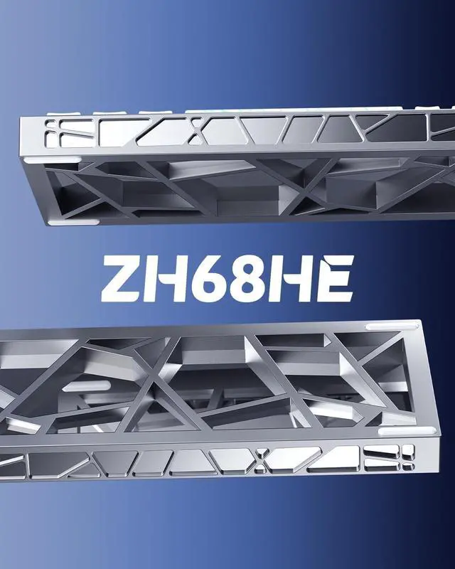 Alt view image 2 of 6 - ZORNHER ZH68HE Wired Hall Effect CNC Aluminum Gaming Keyboard,65% Rapid Trigger Magnetic Keyboard,8K Hz Polling Rate,Magnetic Switch,Hot Swap,Adjustable Actuation, White Shine Though IMD Keycaps