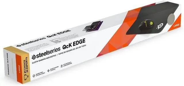 Alt view image 3 of 4 - SteelSeries QcK Edge - Cloth Gaming Mouse Pad - stitched edge to prevent wear and tear - optimized for gaming sensors - size L