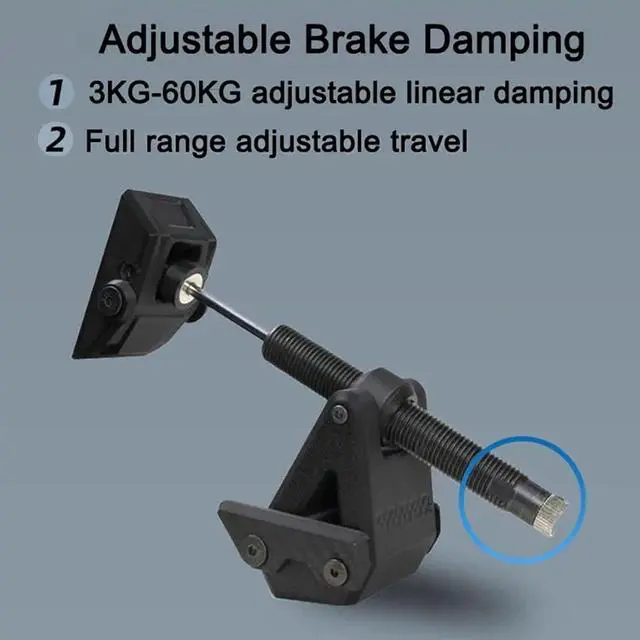 Alt view image 3 of 6 - Obokidlyamor Upgrade Kit For MOZA R5 SRP Lite /R9 SRP Set Pedal Throttle Clutch Brake Pedal Hydraulic Damping Retrofit Sim racing Game (Brake Damping)