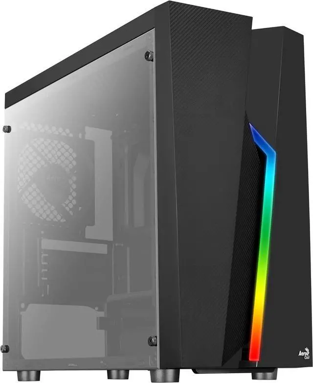 Alt view image 3 of 5 - AeroCool Aerocool Bolt Mini, PC MicroATX, Side Window, RGB 13, Fan 12 cm, Black (ACCS - PV20012.11)