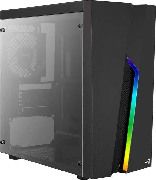 Alt view image 2 of 5 - AeroCool Aerocool Bolt Mini, PC MicroATX, Side Window, RGB 13, Fan 12 cm, Black (ACCS - PV20012.11)