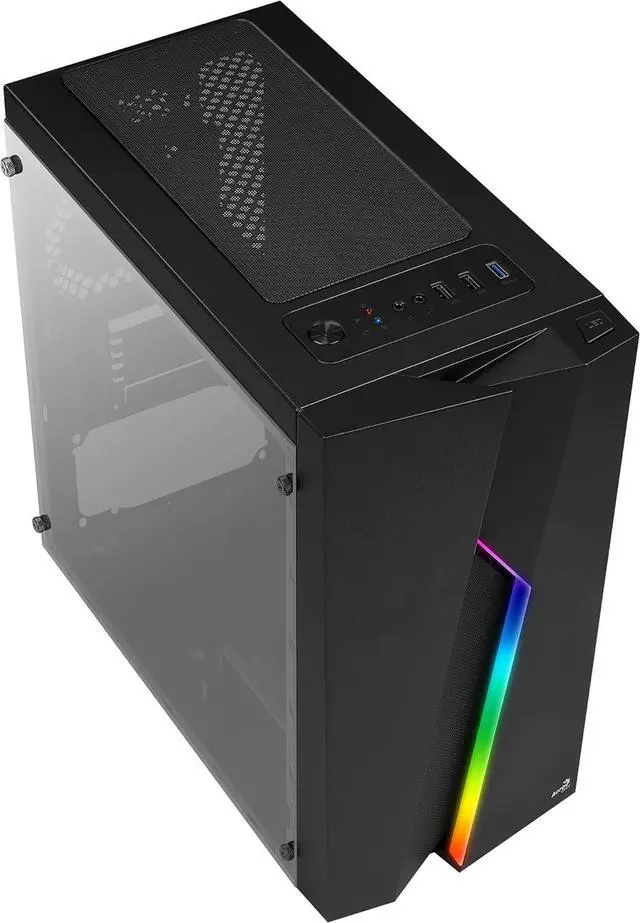 Alt view image 4 of 5 - AeroCool Aerocool Bolt Mini, PC MicroATX, Side Window, RGB 13, Fan 12 cm, Black (ACCS - PV20012.11)