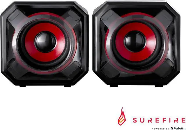 Alt view image 2 of 7 - Surefire Speaker Gator Eye - 5W stereo gaming speaker - USB 2.0 - Loudspeaker boxes for PC & Notebook & PlayStation & Xbox I USB gaming speaker - PC speaker I powered by Verbatim