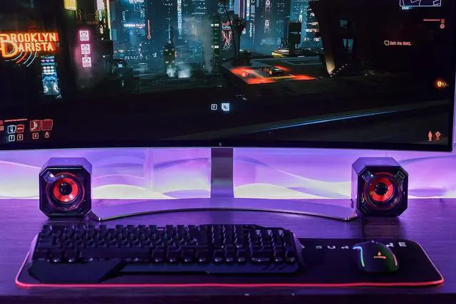 Alt view image 5 of 7 - Surefire Speaker Gator Eye - 5W stereo gaming speaker - USB 2.0 - Loudspeaker boxes for PC & Notebook & PlayStation & Xbox I USB gaming speaker - PC speaker I powered by Verbatim