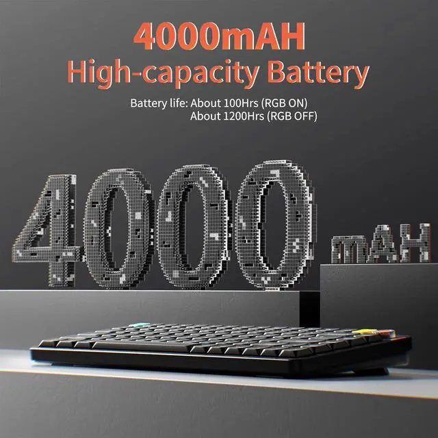 Alt view image 3 of 7 - nuphy Air75 V3 Hot Swappable Wireless Mechanical Keyboard, 84 Keys 75% Custom Low Profile Keyboard with Knob, RGB Backlit, Gasket Mounted, Support Bluetooth/2.4GHz/USB-C,Black-Blush Nano