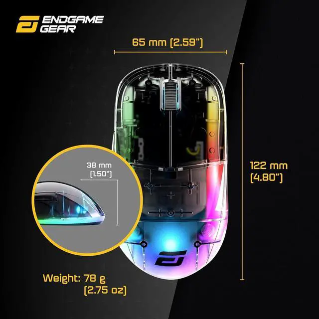 Alt view image 4 of 7 - ENDGAME GEAR XM1 RGB Dark Reflex Programmable Gaming Mouse Bundle with MPC 1200 Navy Blue Cordura Gaming Mouse Pad