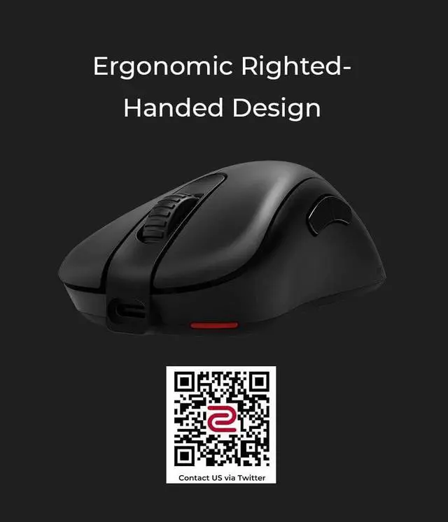 Alt view image 5 of 7 - BenQ ZOWIE EC2-CW Wireless Ergonomic Gaming Mouse for Esports | Enhanced Receiver | 24-step Scroll Wheel | Driverless | Matte Black Coating | Medium Size