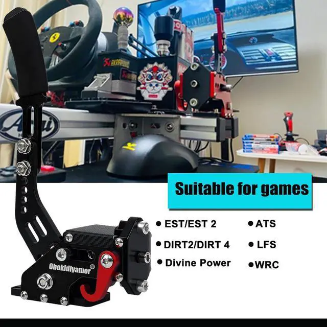 Alt view image 5 of 7 - Obokidlyamor NEW Upgrade 4-in-1 USB Handbrake Only for G920 Compatible With For Xbox One S/X/Xbox series S/Xbox series X + PC Computer System With Clamp (Black)