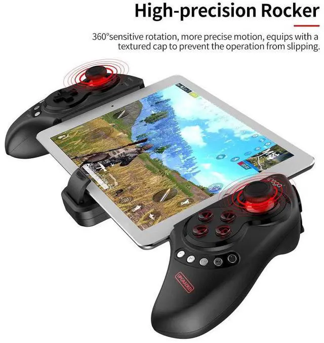 Alt view image 3 of 7 - ipega PG-9023S Mobile Game Controller, Wireless 4.0 Gamepad PUBG Trigger Mobile Phone Telescopic Controller Joy Stick for iPhone Compatible with 5-10" iOS(iOS 11-13.3)/Android Phone PC Tablet TV Box