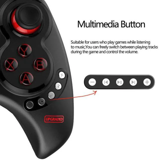 Alt view image 4 of 7 - ipega PG-9023S Mobile Game Controller, Wireless 4.0 Gamepad PUBG Trigger Mobile Phone Telescopic Controller Joy Stick for iPhone Compatible with 5-10" iOS(iOS 11-13.3)/Android Phone PC Tablet TV Box