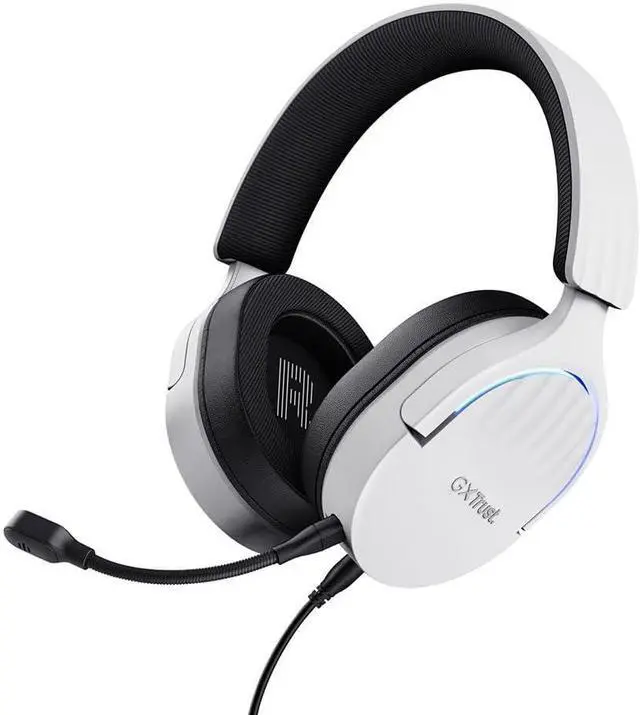Main image of Trust Gaming GXT 490W Fayzo 7.1 USB Gaming Headset Surround Sound, 50mm Drivers, 2m Cable, 35% Recycled Plastics, RGB Over-Ear Wired Headphones with Noise Canceling Microphone for PC - White