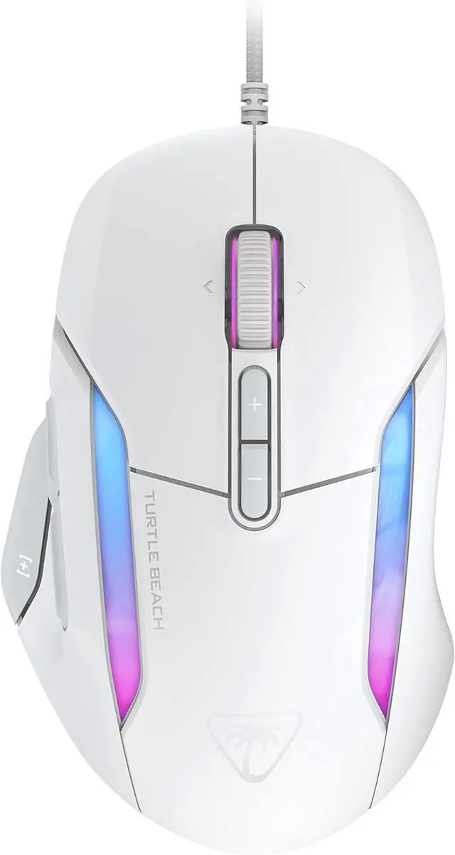 Main image of Turtle Beach Kone II  Wired Ergonomic RGB Gaming Mouse, 26K DPI Optical Sensor, 100M Click Life Optical Switches, 23 Customizable Inputs, 4D Scroll Wheel, Pure PTFE Glides - Arctic White