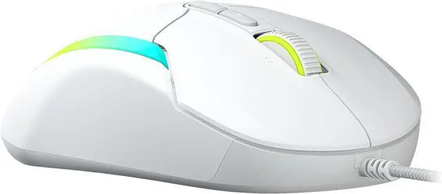 Alt view image 3 of 7 - Turtle Beach Kone II  Wired Ergonomic RGB Gaming Mouse, 26K DPI Optical Sensor, 100M Click Life Optical Switches, 23 Customizable Inputs, 4D Scroll Wheel, Pure PTFE Glides - Arctic White