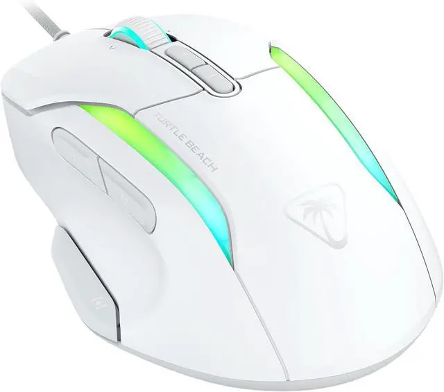 Alt view image 6 of 7 - Turtle Beach Kone II  Wired Ergonomic RGB Gaming Mouse, 26K DPI Optical Sensor, 100M Click Life Optical Switches, 23 Customizable Inputs, 4D Scroll Wheel, Pure PTFE Glides - Arctic White