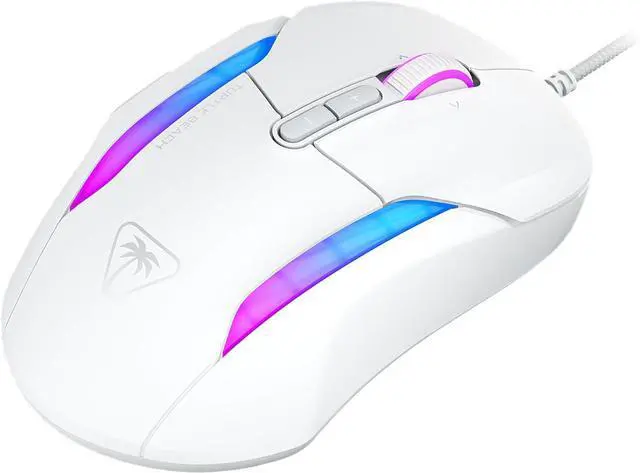 Alt view image 7 of 7 - Turtle Beach Kone II  Wired Ergonomic RGB Gaming Mouse, 26K DPI Optical Sensor, 100M Click Life Optical Switches, 23 Customizable Inputs, 4D Scroll Wheel, Pure PTFE Glides - Arctic White