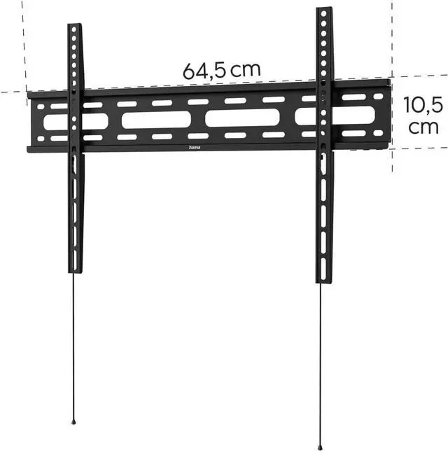 Alt view image 5 of 6 - Hama TV Wall Mount, Rigid, 191 cm (75") up to 40 kg, Distance Wall, 2.5 cm