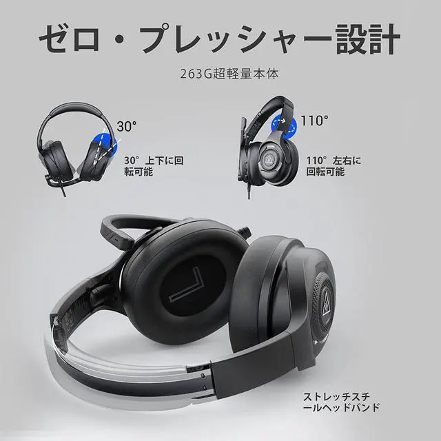 Alt view image 3 of 7 - EKSA Headset with Noise Cancelling Mic PC Headset 263g Lightweight with Volume Control Over Ear Headphones 3.5mm Wired Headphones for PS4/PS5/PC/Xbox/Switch/Smartphones Gaming Headset AirComfy