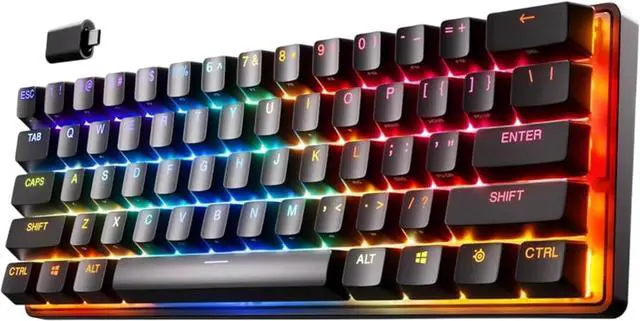 Main image of SteelSeries 64842 Apex Pro Mini Gaming Keyboard, Wireless, US Wireless, Wireless, English Layout, Quantum 2.0 Wireless Connection, OmniPoint Switch, 2-in-1 Action Key, Black