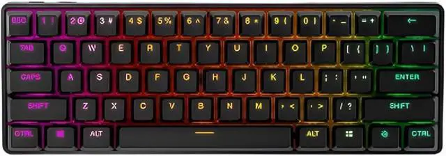 Alt view image 2 of 3 - SteelSeries 64842 Apex Pro Mini Gaming Keyboard, Wireless, US Wireless, Wireless, English Layout, Quantum 2.0 Wireless Connection, OmniPoint Switch, 2-in-1 Action Key, Black