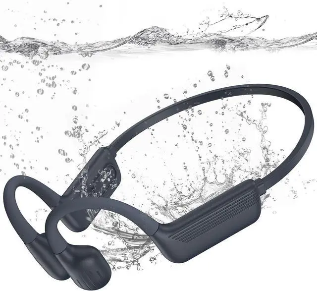 Main image of Swimming Headphones-Bone Conduction Headphones, IP68 Waterproof Open Earphones, LiteSurge Bluetooth 5.4 Underwater Sport Earbuds with 32 GB MP3 Memory for Swimming, Marathon-Grey